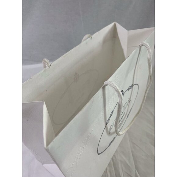 Prada Paper Reusable Shopping Bag Rope Handle White 9.6" x 13.6 " x 5.5" - Picture 8 of 12